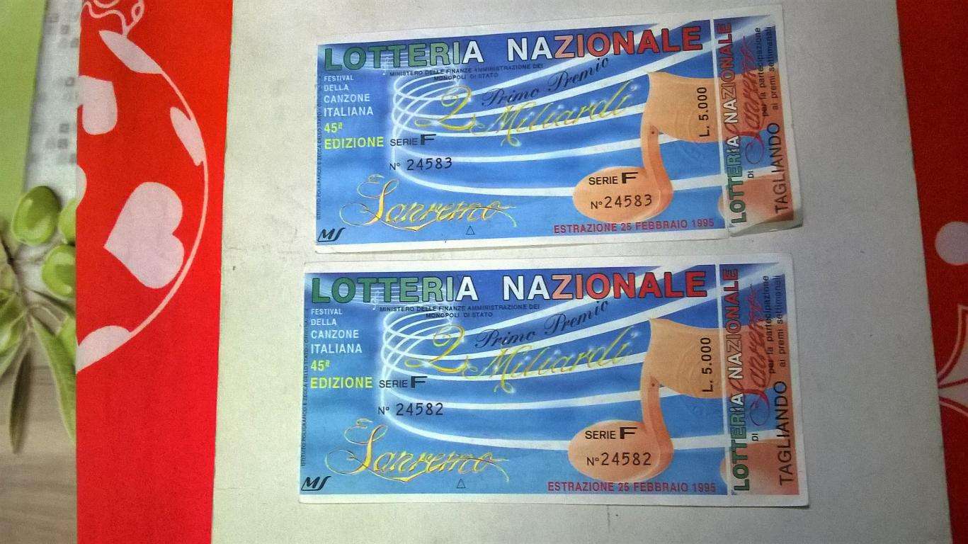 Giochi Lotteria 1995 febbraio Nazionale 